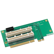 Rich riser cards provide scalability and flexibility to 1U or 2U systems when used in combination with Advantech industrial motherboards.  If you plan on your chassis housing a motherboard computer design and less than four peripheral cards, riser cards can be implemented to enable a “butterfly” backplane arrangement.  This way, you can keep the form factor down to the 1U or 2U size.